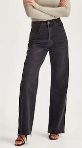 Wide Leg: AVRIL | Jean Black No Rips