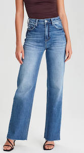 Straight Leg: ALANIS | Wide Leg Jean Denim Blue