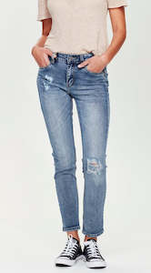 Sale All: DARCY  Fitted Boyfriend Jean Blue