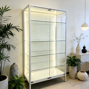 Office Furniture: Curator Frameless Display Cabinet