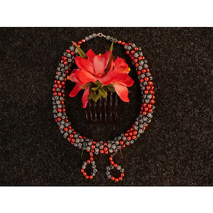 Sales: Kahoa, Helu & Hau Set - Red & Black