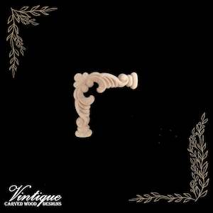 Kensington Petals Corner wooden Applique 10cm x 10cm