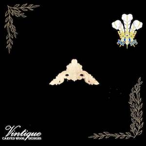 Prince's Plume Furniture wood applique Onlay 6cm x 6cm
