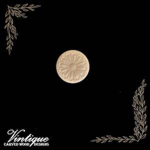 By Size 0 100mm: Daisy Furniture wood applique Onlay  5cm Diameter