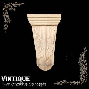 GREEK Fig leaf wooden corbel (each) 18cm x 10cm x 3cm