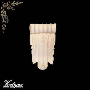 By Size 101mm To 200mm Small: LEAFY Drop wooden corbel (each) 15cm x 8cm x 2.5cm