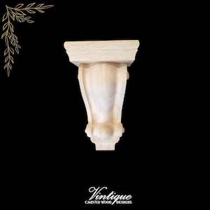 CLASSIC Small Scroll wooden corbell (each) 16.5cm x 8cm x 6cm