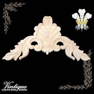 By Size 201mm To 300mm Small: Prince's Plume Furniture wood applique Onlay 30cm x 30cm
