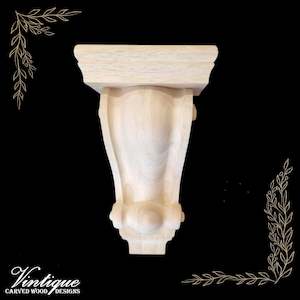 By Size 201mm To 300mm Small: CLASSIC Large Scroll wooden corbell (each) 28cm x 28 x 10cm