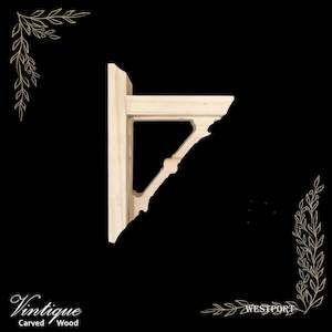 Wesport small carved wood shelf Bracket 125mm x 185mm