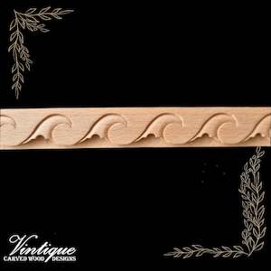 By Theme Nautical Marine Sea: Ocean Wave Wooden border and furniture trim moulding 25mm wide