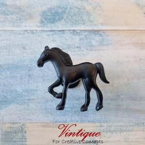 By Theme: Black Beauty HORSE drawer & dresser Knob 58mm x 54mm