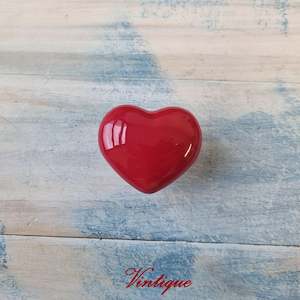 By Theme: LARGE RED HEART Ceramic Cabinet Drawer Knob 51mm x 45mm