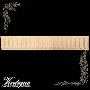 large Fluted Wood border / Furniture trim moulding 35mm wide