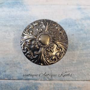 Vintage Knobs For Drawers And Cabinets: Large bronze antique cabinet Knobs (lot of 10 pieces) 46mm dia Recycled