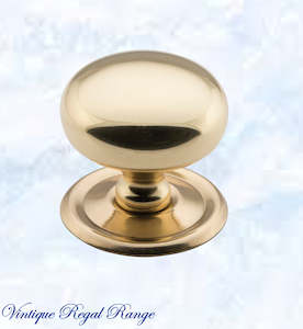 Vintage Knobs For Drawers And Cabinets: Regal Classico Solid Polished Brass Cabinet knob (4 sizes)