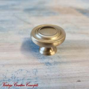 Firenze Series Solid Brass Ringed Cabinet knob Handle 32mm dia