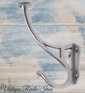 Cast Iron Coat Hooks Hooks: Polished Iron Disc Coat & Hat Hook 115mm x 90mm