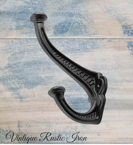 Cast Iron Coat Hooks Hooks: Heavy Cast Iron Button Iron Coat & Hat Hook 145mm x 95mm
