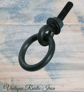 Barn Round Cabinet IRON Ring pull 45m dia ring