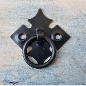 Barn type Rustic Round Black Dresser Ring Pull 57mm-NEW!!