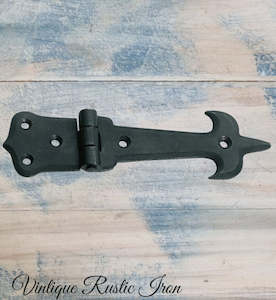 Cast Iron Hinges: Rustic Iron Tower Long door or gate hinge 94mm arm
