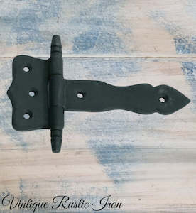 Cast Iron Hinges: Rustic Iron Henry's Long Tonge door or gate hinge 90mm arm