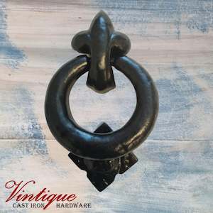Heavy Duty Fleur De Lis  Cast Iron door knocker