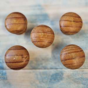 (set of 5) 42mm round Pine wood drawer knob -recycled