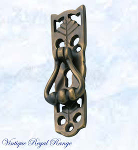 Regal 3 Ball Drop Ring Antiqued Brass Drawer handle