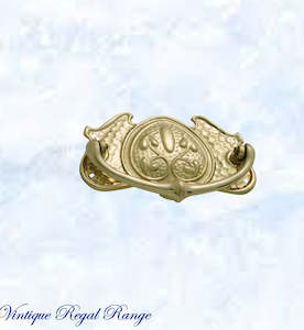 Regal Victorian Standard Ornate swing Polished Brass Drawer handle