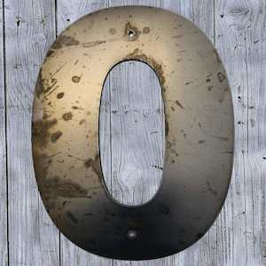 Metal Letters And Numbers: 300mm (12") Corten Steel Street Numbers