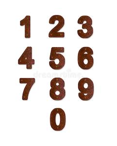 75mm Rusty Steel Street Numbers