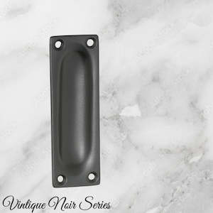 Classico Matt Black Flush Pull door handle 88mm x 28mm