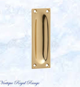 Classico Polished Brass Flush Pull door handle 88mm x 28mm