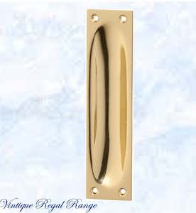 Classico Polished Brass Flush Pull door handle 140mm x 32mm