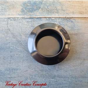 Antique Gold Old Gold Or Worn Brass: Vintique Round Stainless steel finger Flush  Pull handle 41mm dia PEWTER