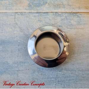 Vintique Round Stainless steel finger Flush Pull Handle 41mm dia SILVER