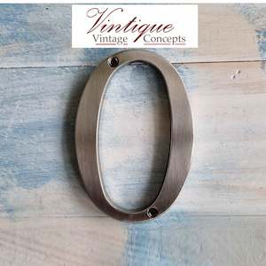 100mm Anodised alloy silver Number "0" (Zero)