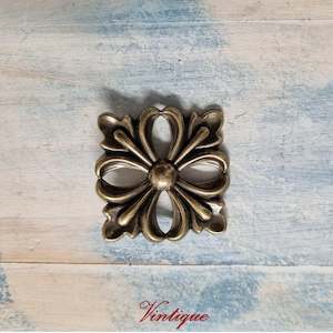 French Theme: Large square Bronze metal decorative for cabinet furniture 50mm x 50mm