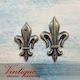 Fleur De Lis metal decorative for cabinet furniture