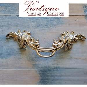 French Theme: French Provence Silver (chrome) Ornate Drawer handle 135mm long