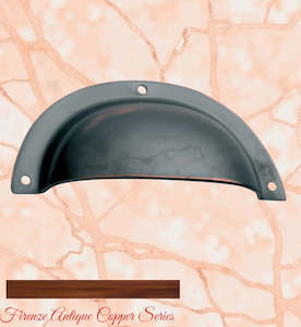 Vintage Cup Furniture Handles: Regal Antiqued Copper finished Brass Classico smooth Cup Drawer pull