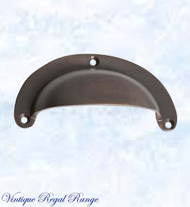 Vintage Cup Furniture Handles: Regal Antiqued Brass Classico Teardrop Cup Drawer pull