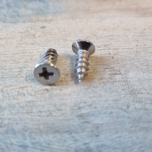 Screws Nails Wall Plugs Etc: Stainless steel Silver wood screws M4 12mm (packet of 10) phillipshead