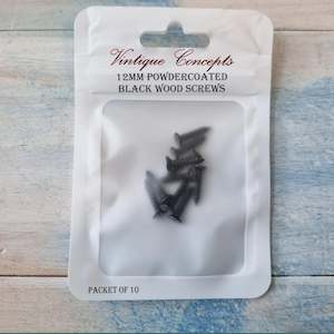 Powdercoated M3 Black wood screws 10mm (packet of 10)