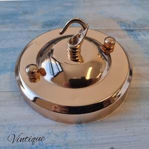 Ceiling Rose Cover Plate Lamp ,chandelier, plant Hook-Bright Gold