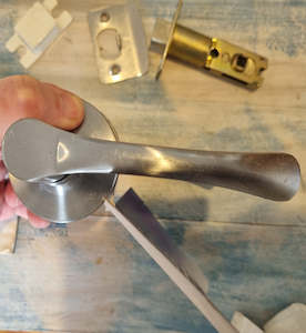 Furniture Wardrobe Door Handles: recycled results satin Chrome Tubular door lever set