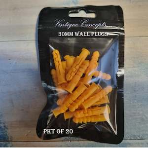 Plastic tappered wall plugs (packet of 20)