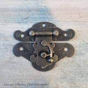 Vintage Metal Furniture Hardware Decorative Embelleshments: Catherines Vintage jewelry Box Latch /double Lock XL 65 x 57mm